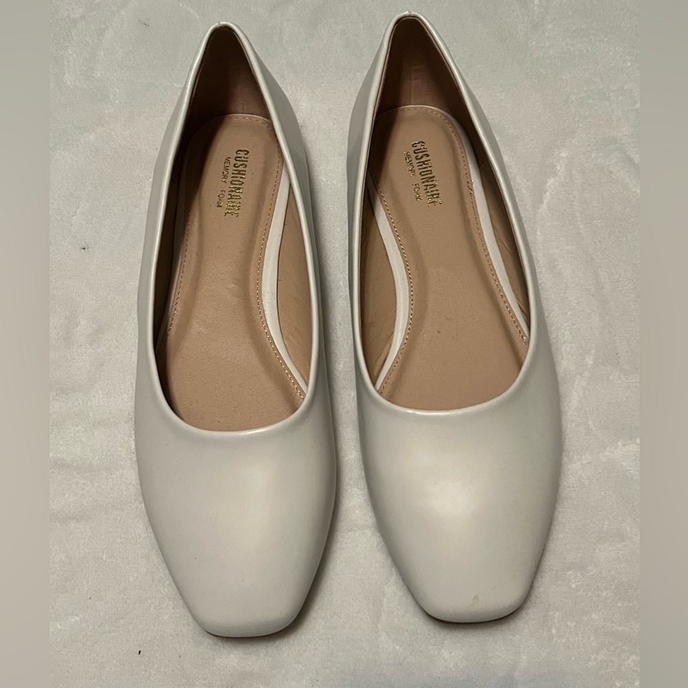Classic White Flats by Charles & Keith